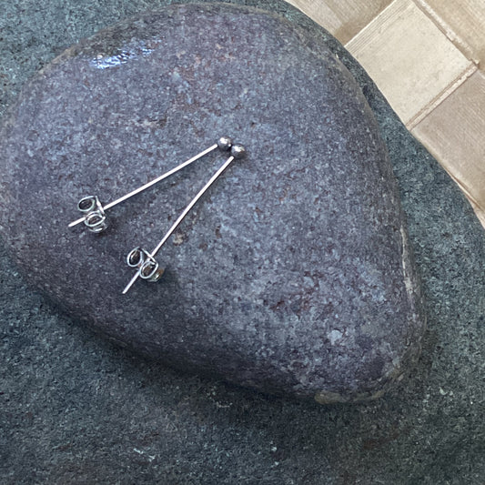 2 pair Stainless Steel Posts for your Natural Earrings, 26mm long.
