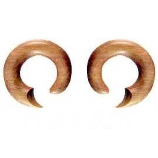 Wooden Piercing Jewelry | 0 gauge earrings, wood.
