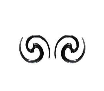 Mens Gauges | Double Reversible Spiral. Horn 11g / 12g, Organic Body Jewelry.