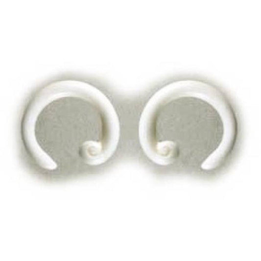 Unisex Bone Jewelry | white hoops. body jewelry. earrings.