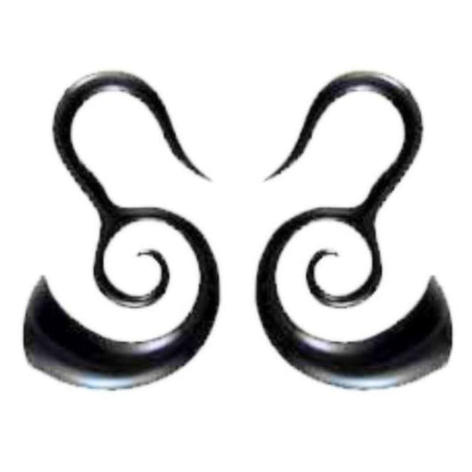 Buffalo horn 8 Gauge Earrings | 8 gauges