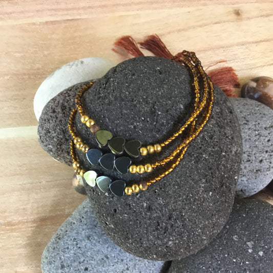 Hematite Stackable Bracelet | Boho stacker bracelets