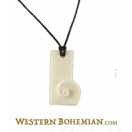 Necklace Tribal Jewelry | Bone Jewelry :|: Zen. Bone Necklace. Carved Jewelry. | Tribal Jewelry 