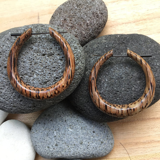 Coconut wood Coconut Earrings | earrings, coconut.