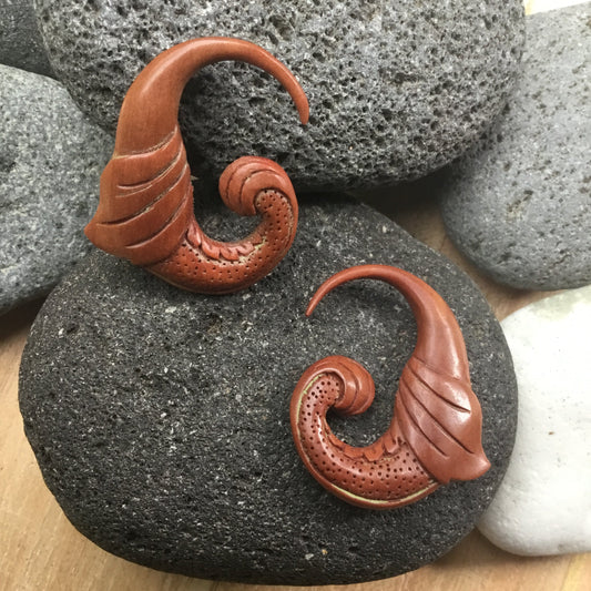 Spiral Hawaiian Island Jewelry | gauge earrings, 10g