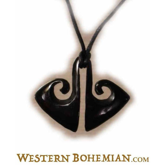 Spiral Tribal Jewelry | Horn Jewelry :|: Tribal Life. Horn Necklace. Carved Jewelry. | Tribal Jewelry 