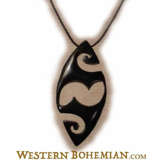 Black Tribal Jewelry | Horn Jewelry :|: Zuni. Horn Necklace. Carved Jewelry. | Tribal Jewelry 