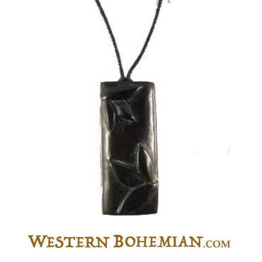 Horn Boho Jewelry | Tribal Jewelry :|: Water Buffalo Horn pendant. | Guys Necklaces
