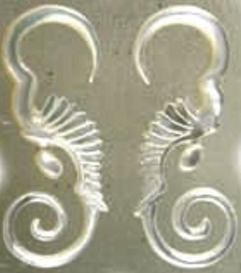 Dangle Gauges | Gauge Earrings :|: Mermaid. mother of pearl 10g gauge earrings.