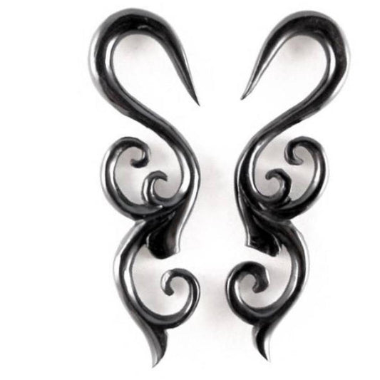 Black Gauge Earrings | 4g hanger earrings