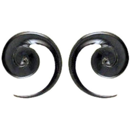 For sensitive ears Black Gauges | Body Jewelry :|: Horn, 6 gauge earrings