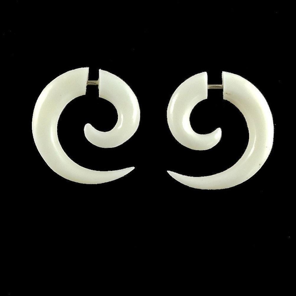 Fake Gauges :|: Spiral Earrings