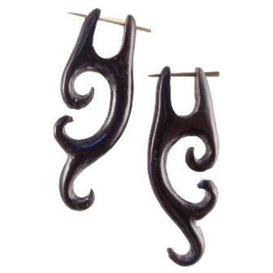 Hypoallergenic Horn Earrings | Tribal Earrings :|: Horn Earrings.