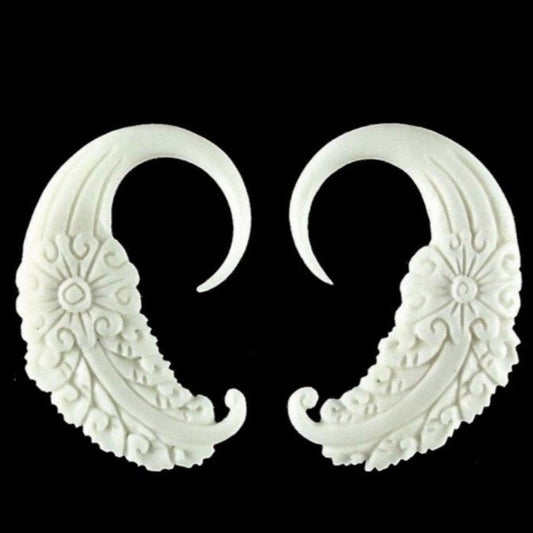 Carved Piercing Jewelry | 10 gauge earrings