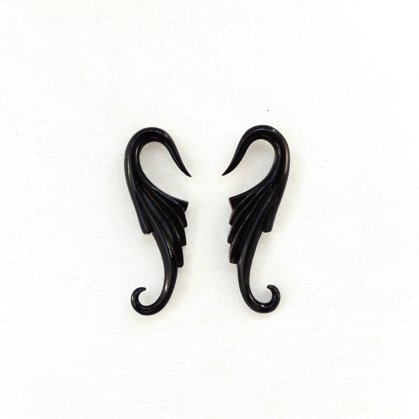 12 gauge earrings, black.