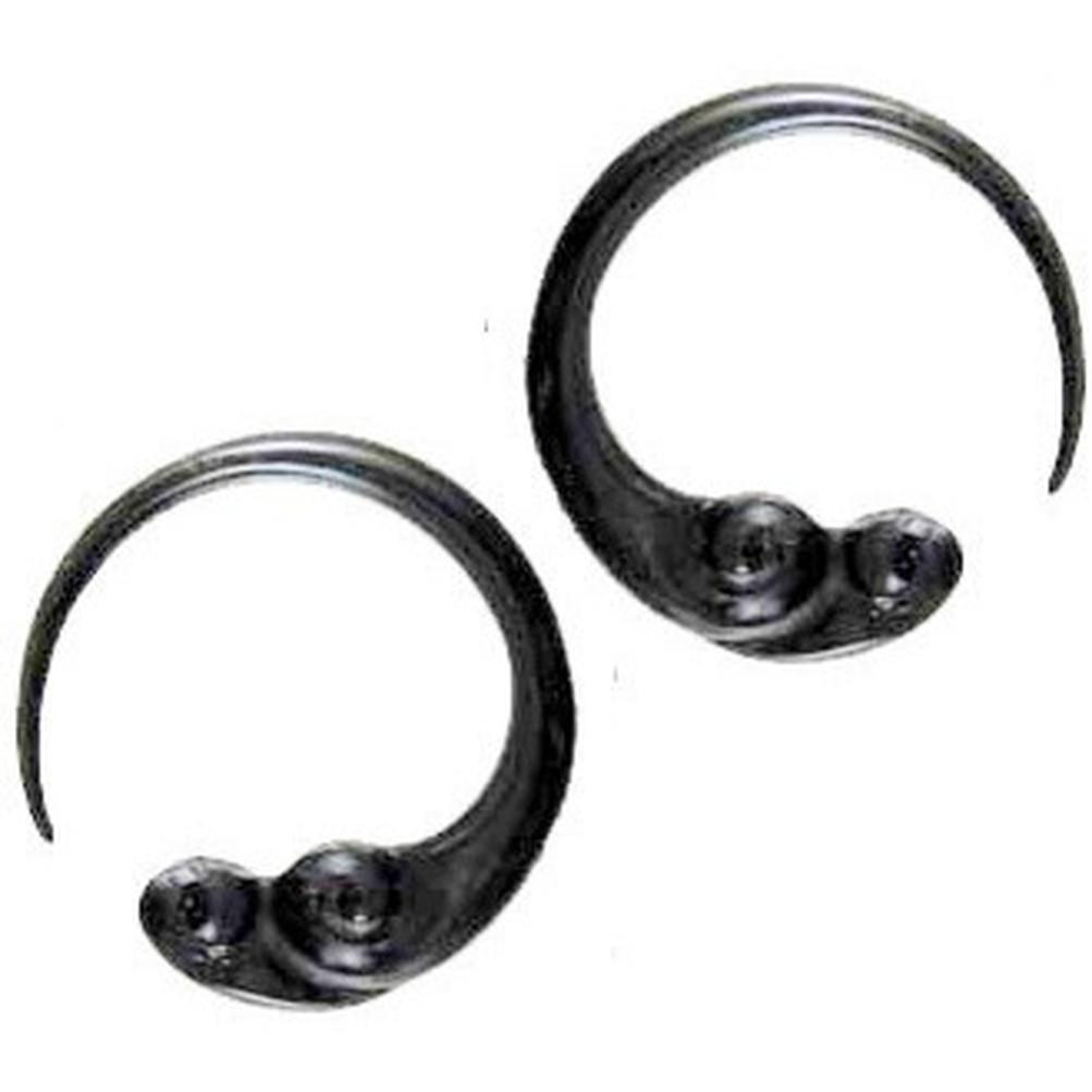 large black hoop 6 gauge earrings.