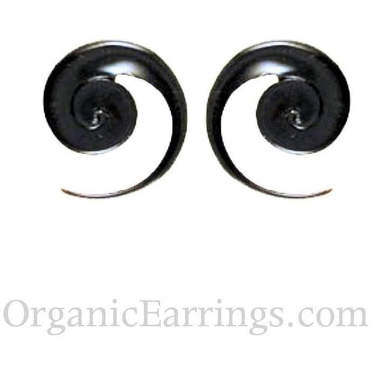 Hoop earrings Gauges | black talon spiral 8g body jewelry.