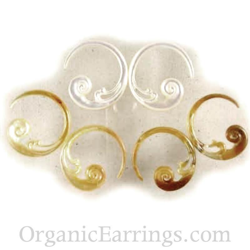 Body Jewelry :|: Cloud Hoop. mother of pearl 8g, Organic Body Jewelry. | Organic Body Jewelry