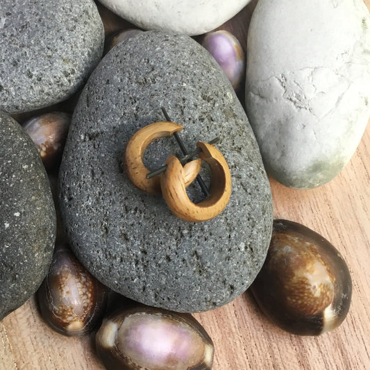 Unisex Natural Earrings | boho wood earrings.