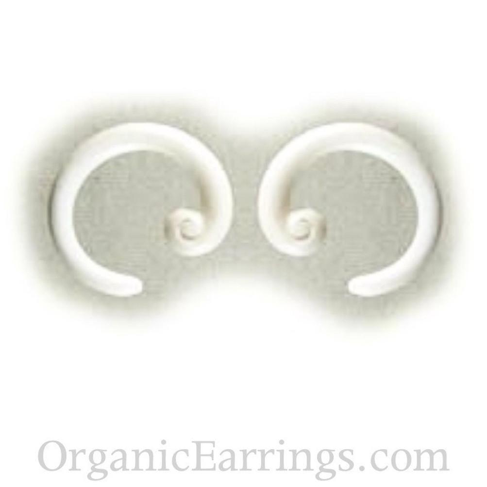 Body Jewelry :|: White 8 gauge earrings