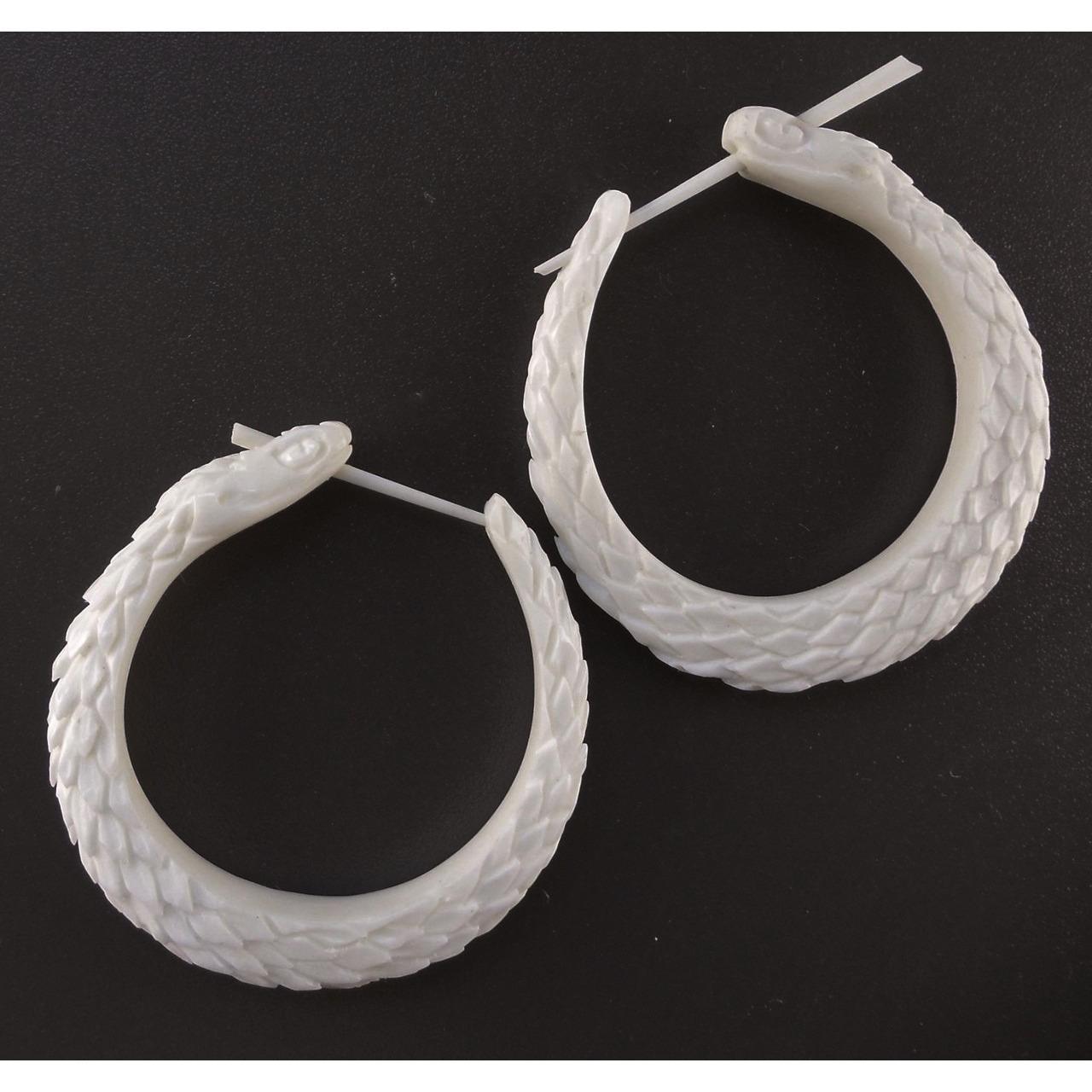 Bone Jewelry :|: Infinity Snake. Handmade Earrings, Bone Jewelry. | Bone Earrings