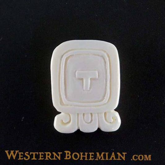 White Earth tone jewelry | Bone Jewelry :|: Ik. Mayan Glyph. Bone Necklace. Carved Jewelry. | Tribal Jewelry 