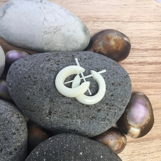 Hoops Hawaiian Island Jewelry | bone tribal earrings