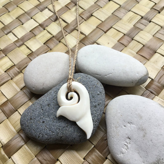 whale tail necklace. Hawaii spiral.