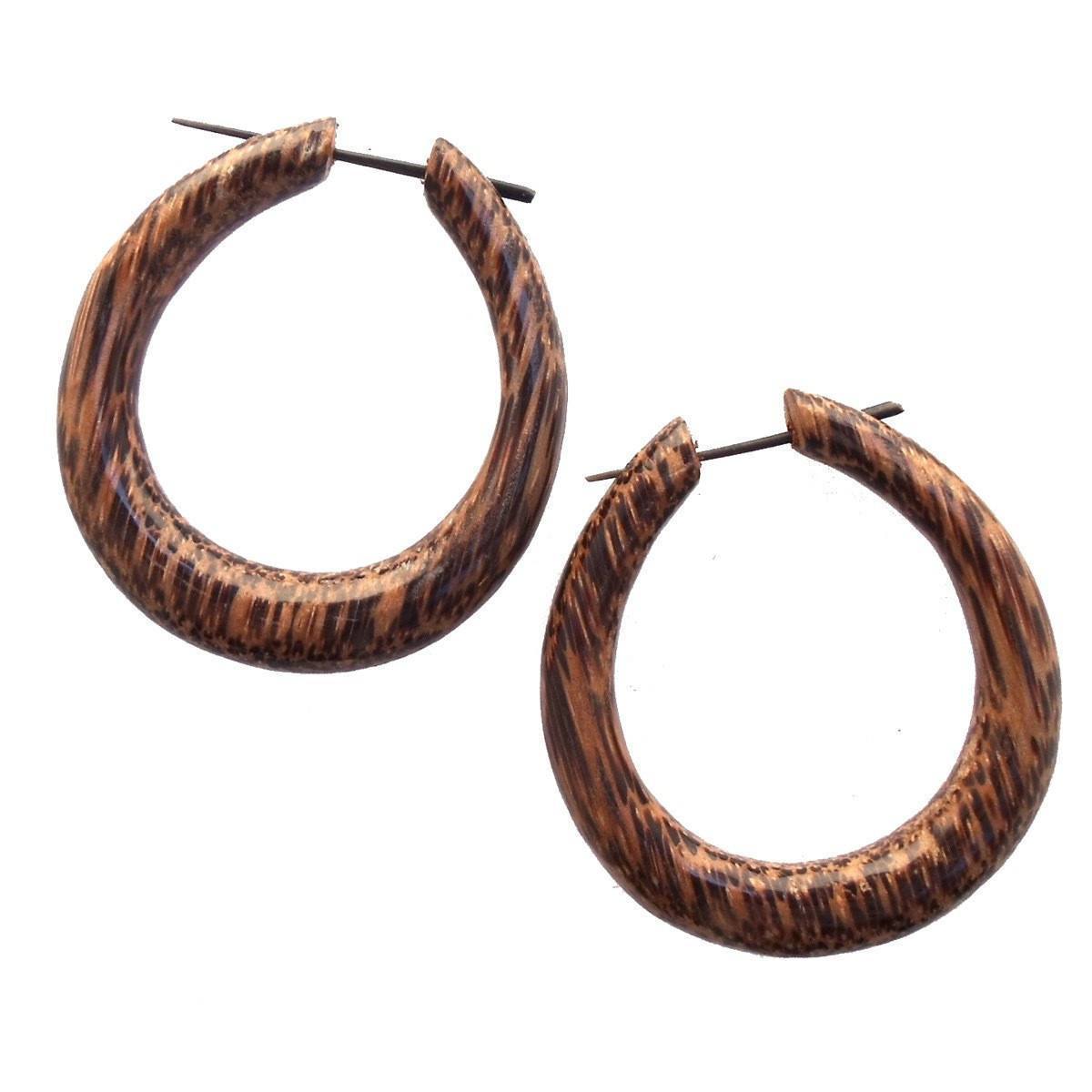 Mana Hoop. Big Hoop Earrings. Coconut Wood Jewelry.