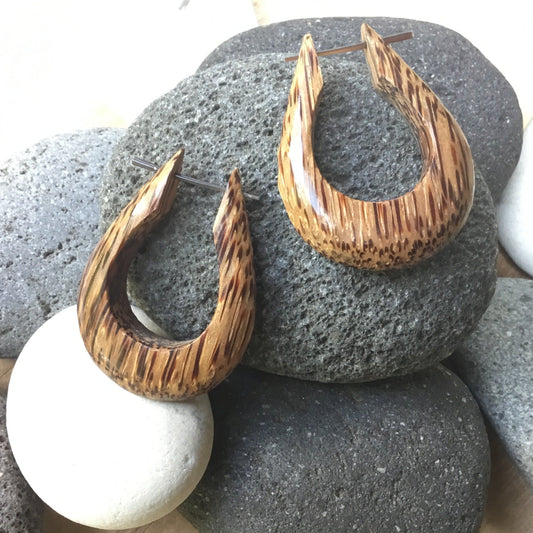 Large hoop Coconut Earrings | Coconut Earrings