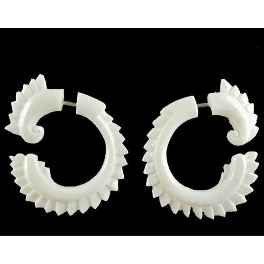 Fake gauge all products | Tribal Earrings :|: Dragon Tail. Fake Gauges, Bone Tribal Earrings