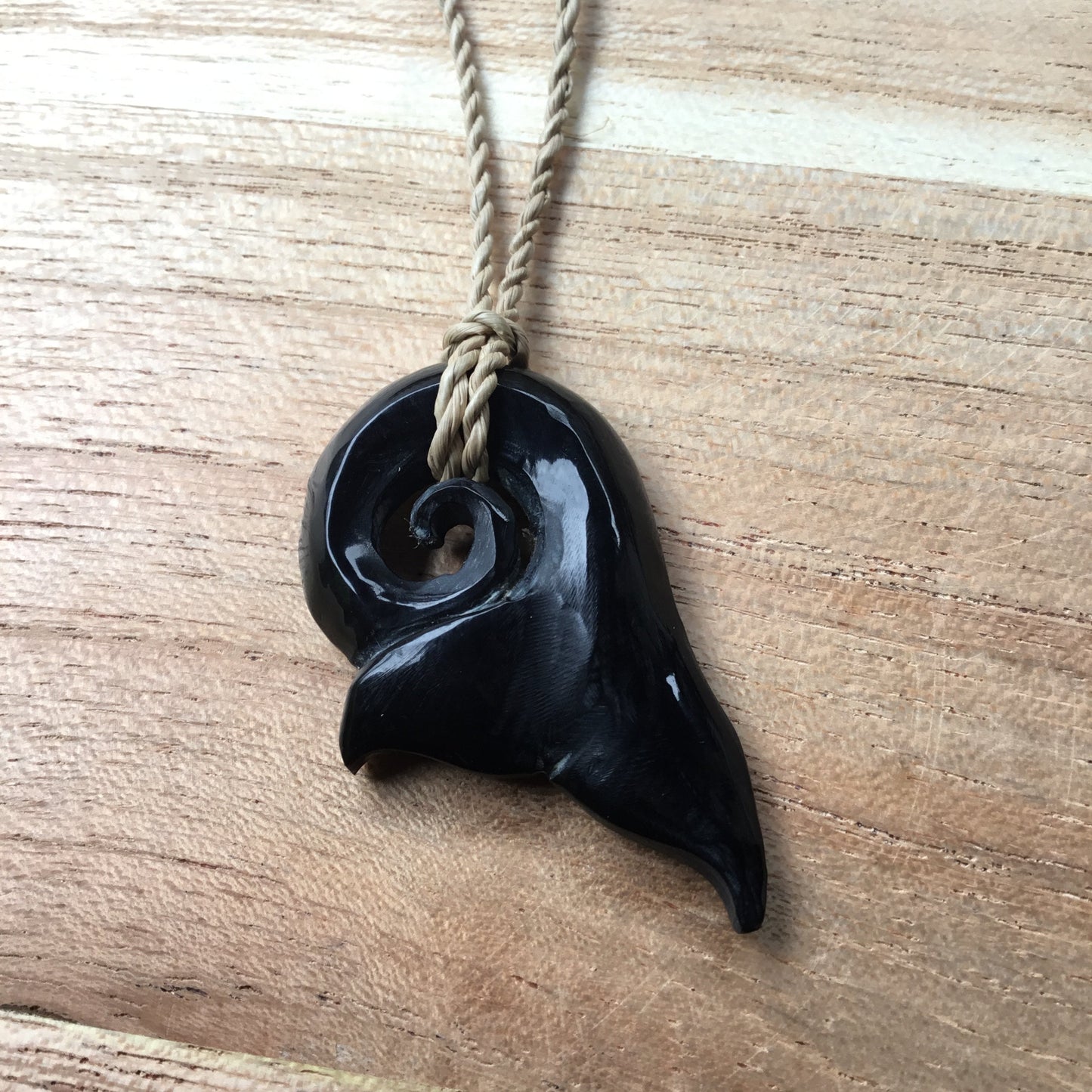 Hawaiian carved whale necklace.
