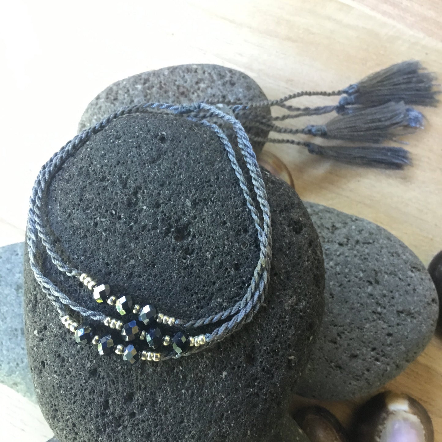 hematite bead stack bracelets