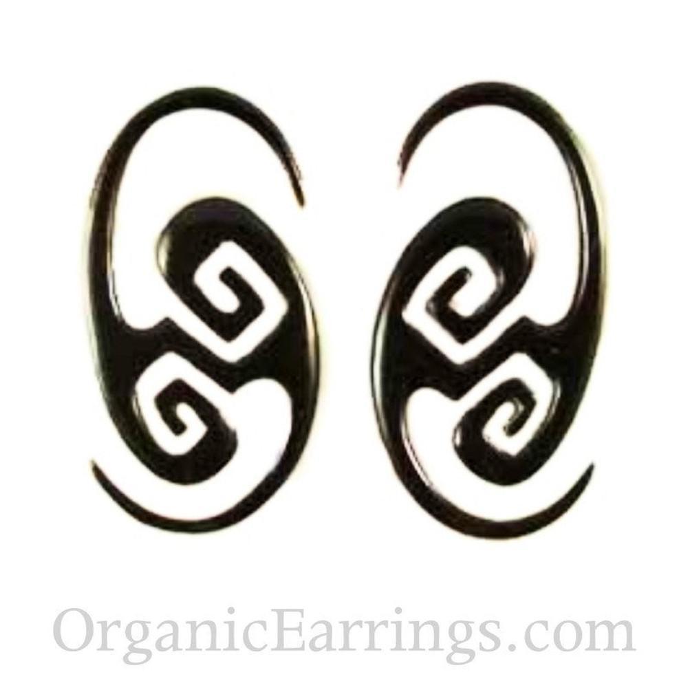 Organic Body Jewelry :|: Water Buffalo Horn, 10 gauged earrings. | Piercing Jewelry