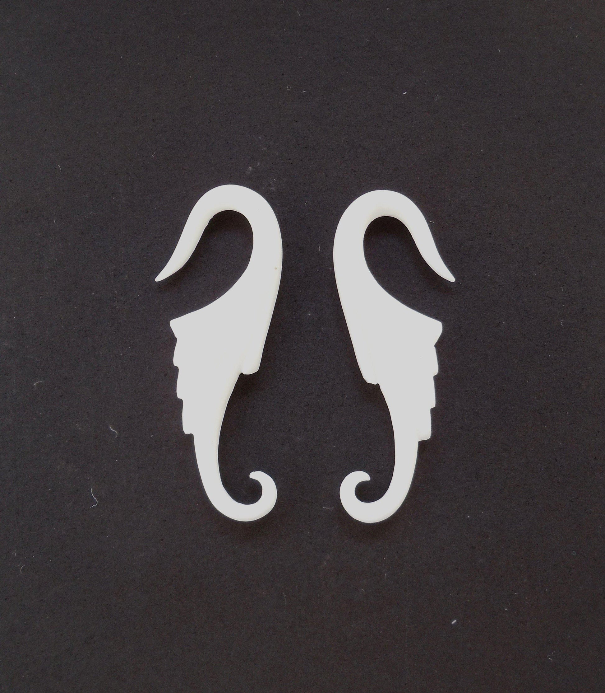 Earrings for Stretched Ears :|: Nuevo Wings. Bone 12g, Organic Body Jewelry. | Piercing Jewelry