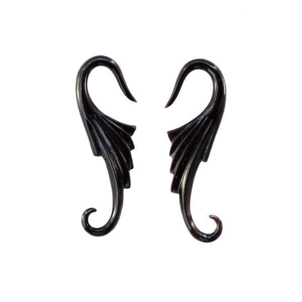1Body Jewelry :|: Wings. Horn 10g gauge earrings.