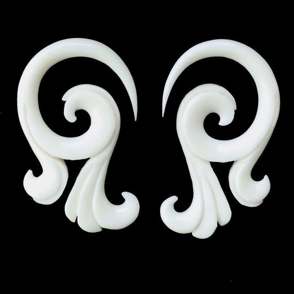 Gauge Earrings :|: Celestial Talon. Bone 6g, Organic Body Jewelry. | Piercing Jewelry