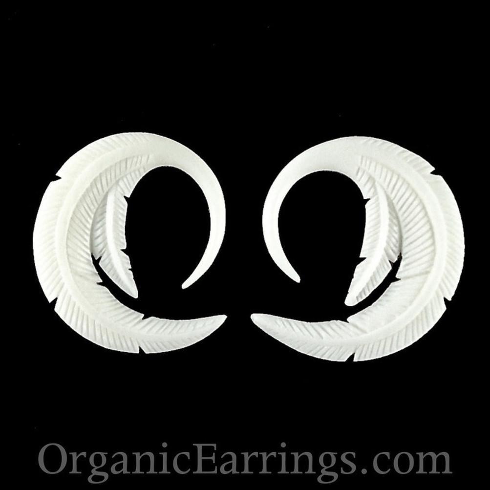 Piercing Jewelry :|: Feather. Bone 8g, Organic Body Jewelry. | Bone Body Jewelry