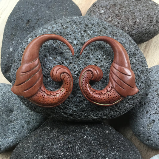Brown Earrings for stretched ears | organic body jewelry 