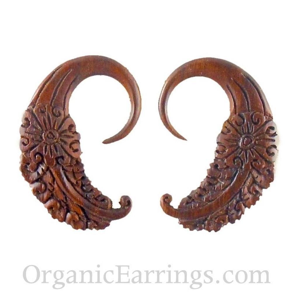 Gauge Earrings :|: Day Dream. Tropical Wood 8g gauge earrings.