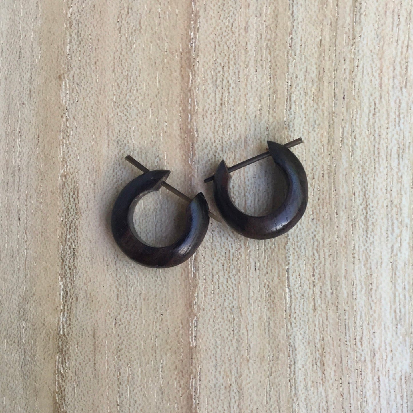 small wood earrings
