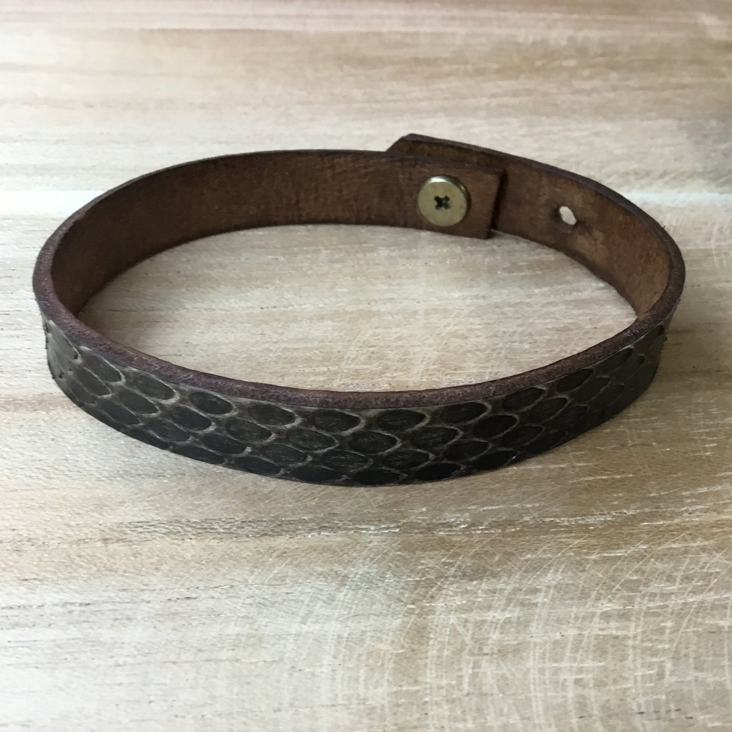 Snake leather bracelet