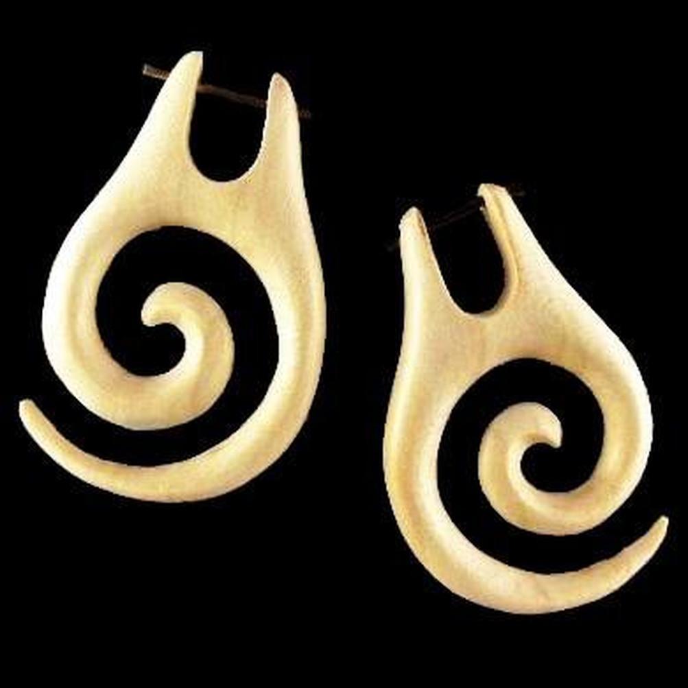 Spiral Jewelry :|: Island Spiral. Wooden Earrings.