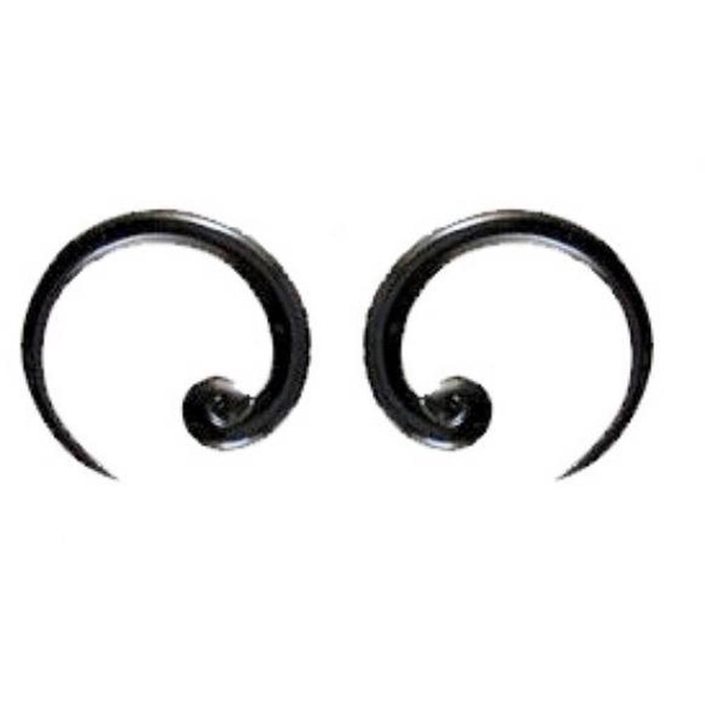 Body Jewelry :|: Talon Spiral. Horn 6g gauge earrings.