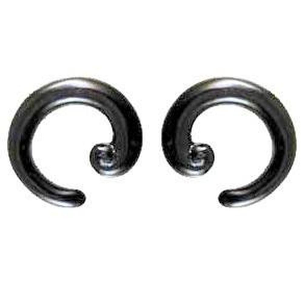 Body Jewelry :|: Black size 0 gauge earrings