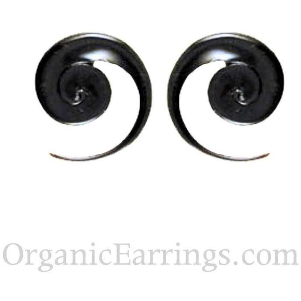 Gauge Earrings :|: Talon Spiral. Horn 8g gauge earrings.
