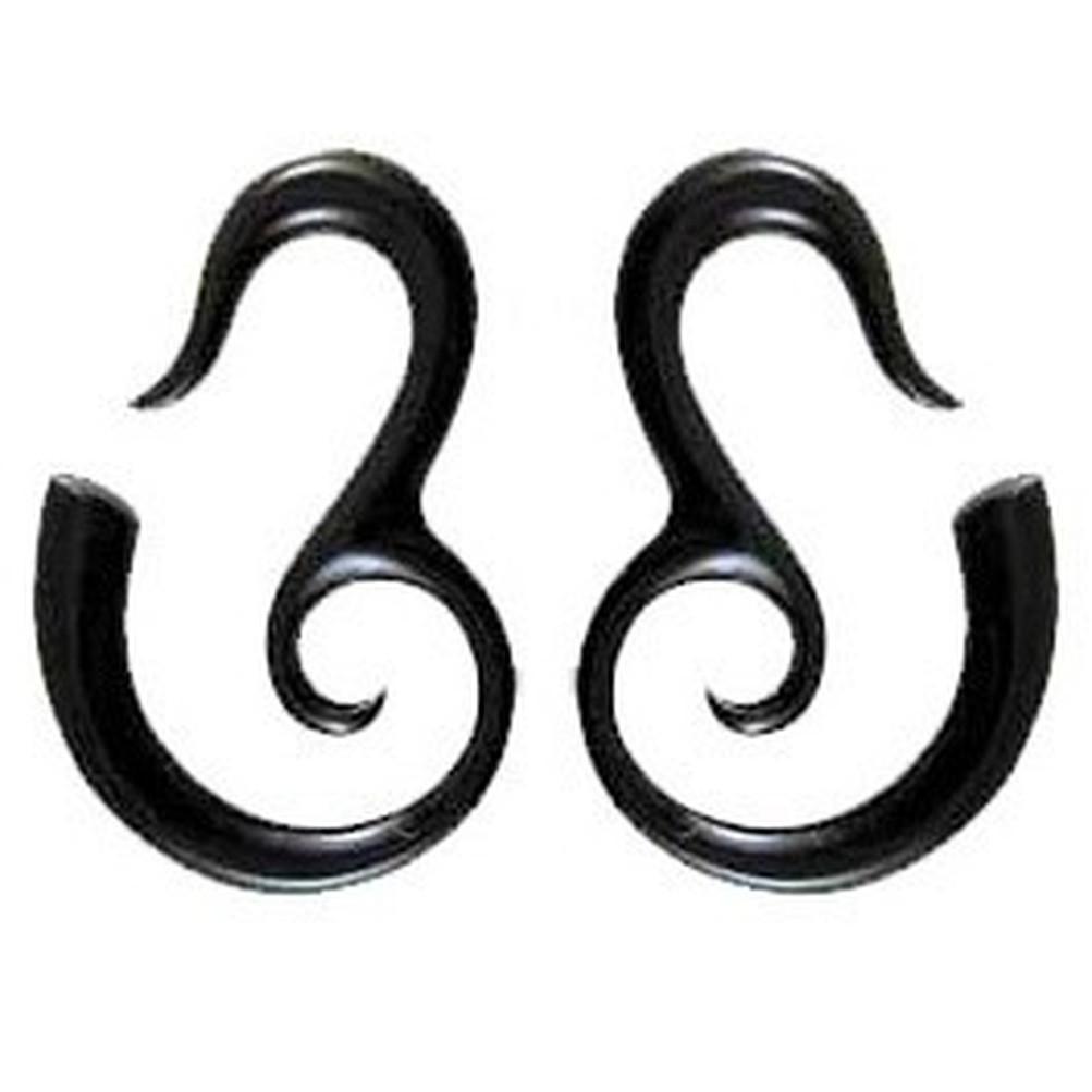 2 Gauge Earrings :|: Water Buffalo Horn, 2 gauge | Piercing Jewelry