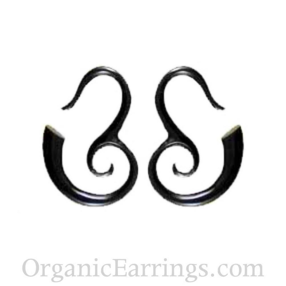 Body Jewelry :|: Mandalay Spirals. Horn 8g gauge earrings.