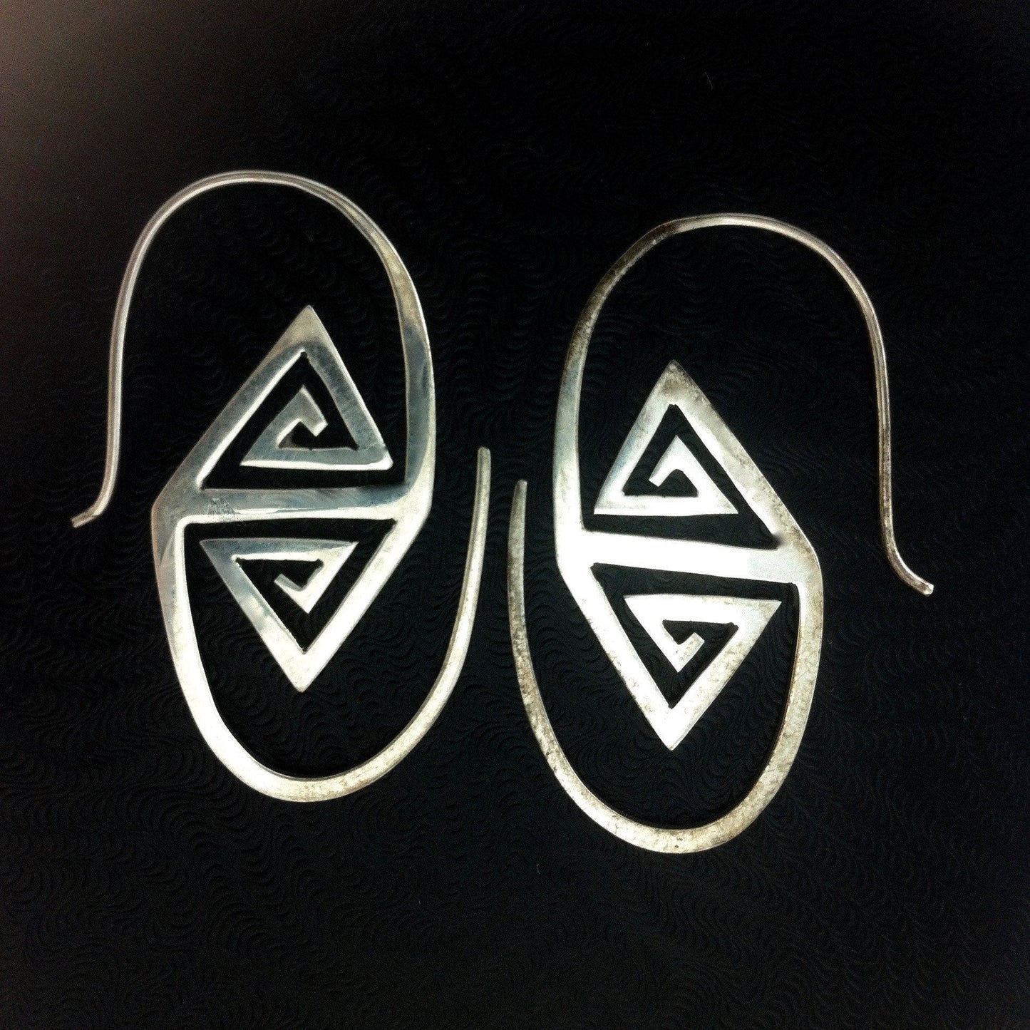 Tribal Earrings :|: Tangier. sterling silver, 925 tribal earrings.