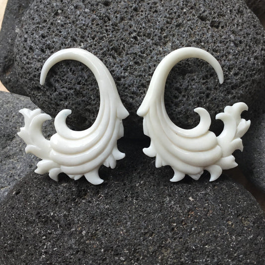 For stretched ears Bone Jewelry | white body jewelry 